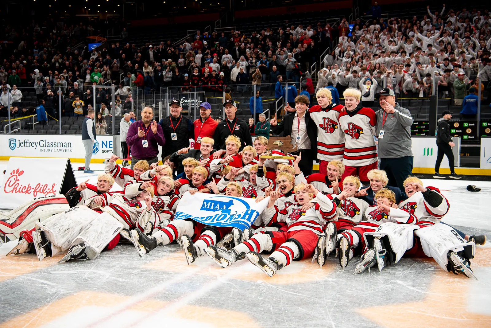 Pope Francis celebrate the Boys Division 1 title
